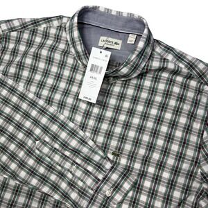 Lacoste Men's Classic Fit Long Sleeve Plaid Button Down Shirt Preppy sz‎ XL / 44